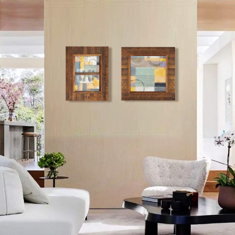Eosglac Collage Picture Frame 5x7 2 Openings, Wood Plank Design Photo Frame with Handmade Rustic Brown Finish, Wall Mounting or Tabletop Display - Image 5